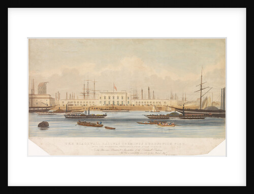 The Blackwall railway terminus & Brunswick pier with the Brunswick propeller & other steam vessels by W. Ranwell