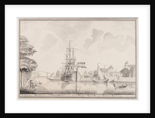 The harbour of Medenblik with the 'Siebert' and 'Nicolas' by W.R. Hellingweiff