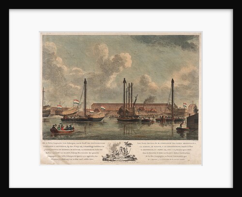 The East Indiamen 'Sirene', 'Batave' and 'Doggersbank' by J. Andriesson