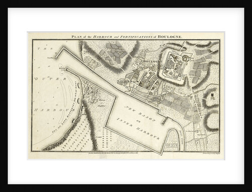 Plan of the harbour and fortifications of Boulogne by John Russell