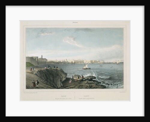 View of Cadiz in Andalucia by Chapuy