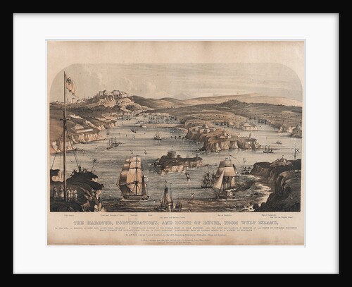 The harbour, fortifications, and Bight of Revel, from Wulf Island, in the Gulf of Finland, opposite Baro Sound, near Sweaborg... by H. Schmidt