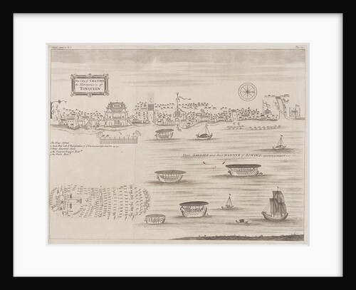 The city of Cha-Cho, the metropolis of Tonqueen. Their galleys and their manner of rowing by unknown