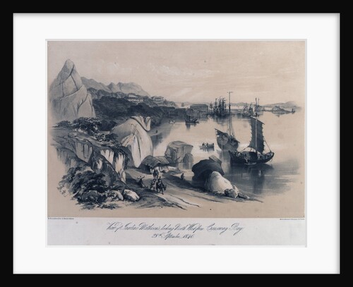 View of Jardine Mathison's (Hong Kong) looking north west from Causeway Bay, 28 September 1846 by M. Bruce