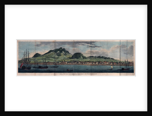 View of the town and harbour of Basse Terre in the island of St Christopher by Unknown