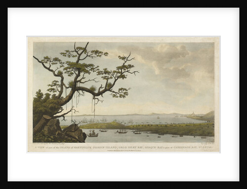 A view of part of the island of Martinique, Pigeon Island, Gros Islet Bay, Shaque Bay & part of Careenage Bay, St Lucia by Charles Forrest Forrest