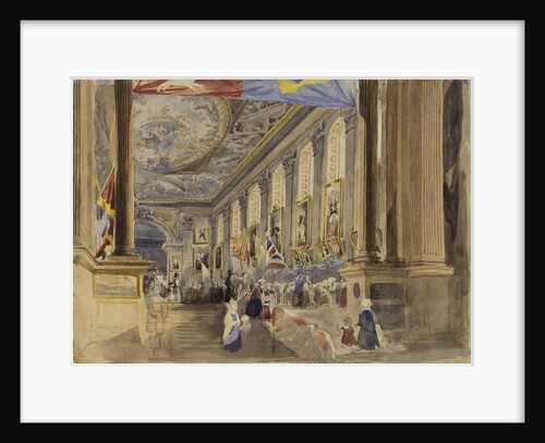 The Painted Hall, Greenwich, 1 June 1843, open to the public as an art gallery by Thomas Smith Cafe