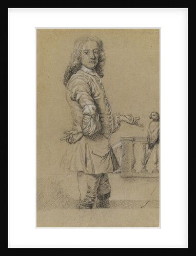 Self portrait with parrot by James Thornhill