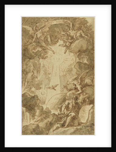 Drawing for the engraving by C. du Bosc in the bible of the Royal Naval College Chapel by James Thornhill