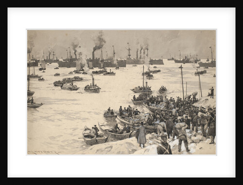 Japanese troops landing in Korea by Charles M. Padday