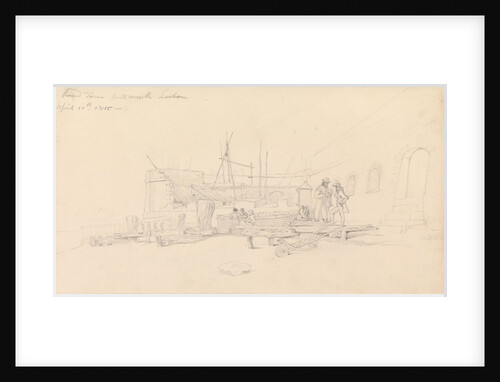 Drawing of Round Tower, Portsmouth harbour, 10 April 1815 by John Christian Schetky