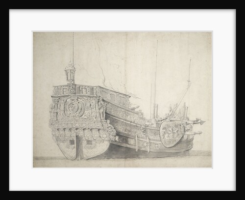 Portrait of a Dutch Prince's yacht by Willem van de Velde the Elder