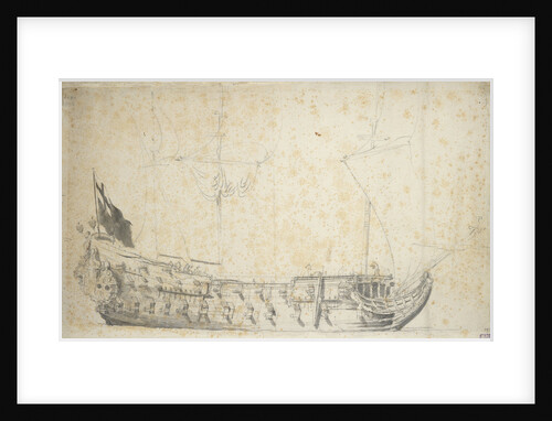 Portrait of the 'Essex' by Willem van de Velde the Elder