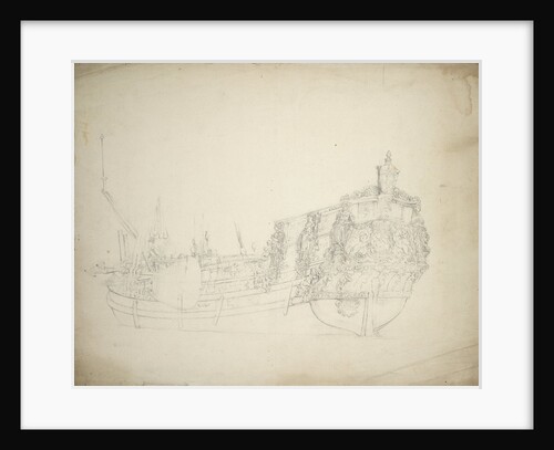 Portrait of a states yacht by Willem van de Velde the Elder