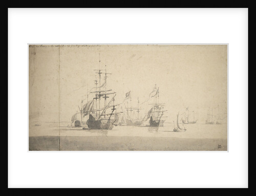 Tromp in the 'Oosterwijk' saluting? by Willem van de Velde the Elder