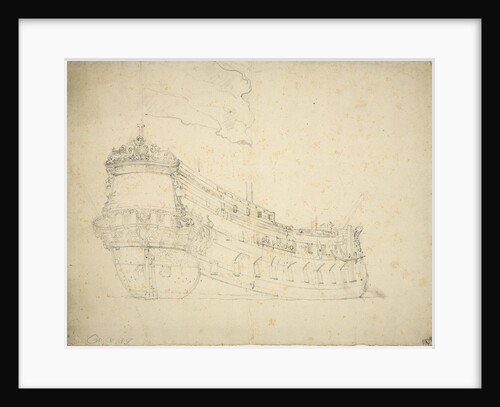 Portrait of the 'Wakende Boei' by Willem Van de Velde the Younger