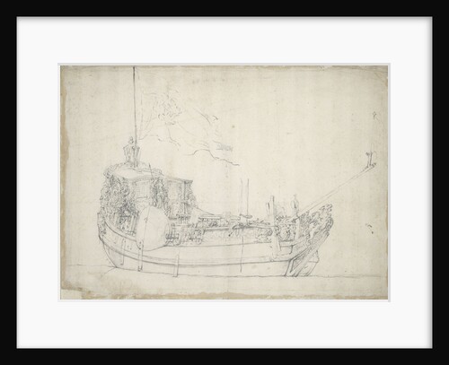 Portrait of a states yacht by Willem van de Velde the Elder