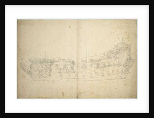 Portrait of a Dutch two-decker by Willem van de Velde the Elder