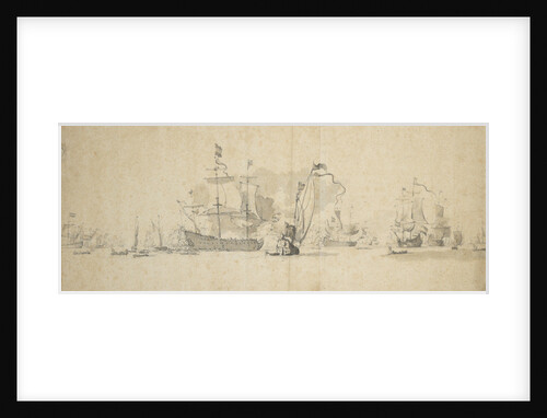 A council of war in the Dutch fleet, May 1665? by Willem Van de Velde the Younger