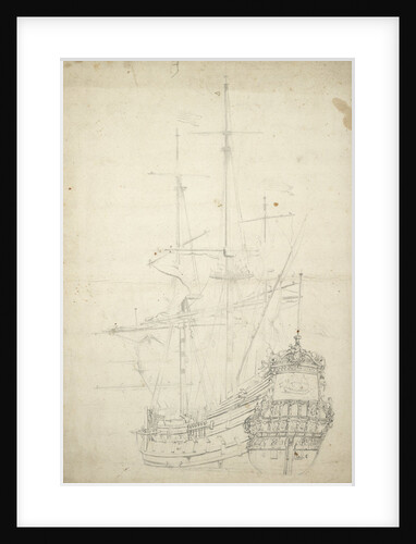 Portrait of the 'Ijlst', built 1653, 30 guns, last mentioned 1666 by Willem Van de Velde the Younger