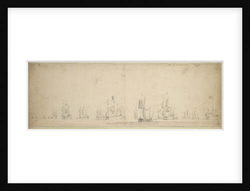 The Dutch fleet before the Battle of Lowestoft, May-June 1665 by Willem van de Velde the Elder