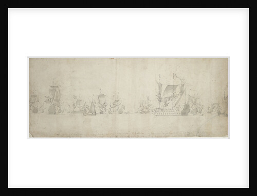Dutch fleet after the council-of-war, 8-18 August 1665 by Willem van de Velde the Elder