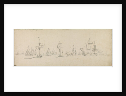 The Dutch fleet lying-by off Buchan Ness, 16-26 August 1665 by Willem van de Velde the Elder