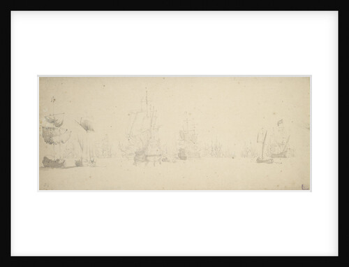 A Dutch fleet in light airs, August? 1665 by Willem van de Velde the Elder