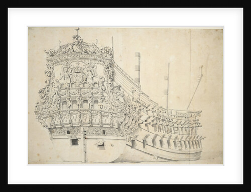 Portrait of a French two-decker. Built in Holland 1666-1667 by Willem Van de Velde the Younger