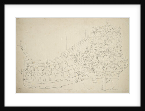 An Amsterdam ship, possibly an Indiaman, of about 50 guns by Willem van de Velde the Elder