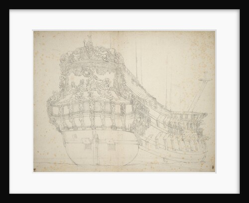 Portrait of the 'Gideon', a 62-gun ship built in 1664 and last recorded in 1689 by Willem van de Velde the Elder