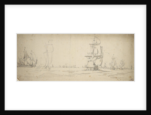 Dutch ships running down towards the main fleet, May? 1672 by Willem van de Velde the Elder