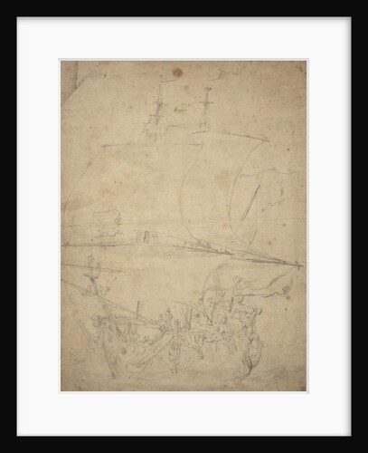 A Dutch flagship broad reaching in a breeze by Willem Van de Velde the Younger