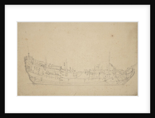 Portrait of a small Dutch frigate by Willem Van de Velde the Younger