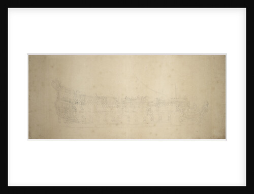 Portrait of a French two-decker by Willem van de Velde the Elder