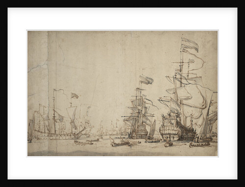 A council-of-war in the Dutch fleet? May 1665 by Willem Van de Velde the Younger