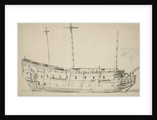 Portrait of a two-decker by Willem Van de Velde the Younger