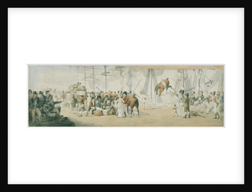 Embarking troops and horses at Margate, circa 1800 by John Augustus Atkinson