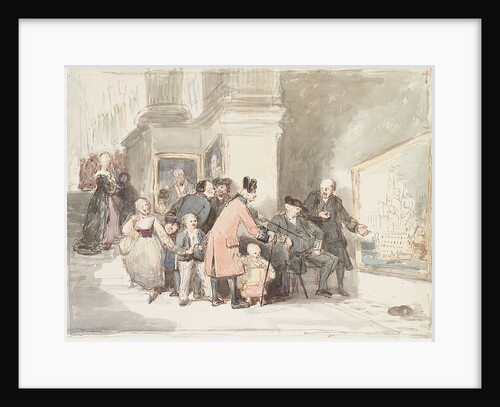 Sketch for 'A Tale of Trafalgar' showing a Greenwich pensioner, a Chelsea pensioner and other visitors in the Painted Hall by John Burnet