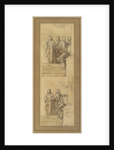 Sketches for the west wall of the Painted Hall, Greenwich by James Thornhill