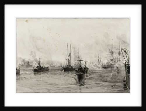 HMY 'Alberta' Carrying the remains of Queen Victoria by William Lionel Wyllie