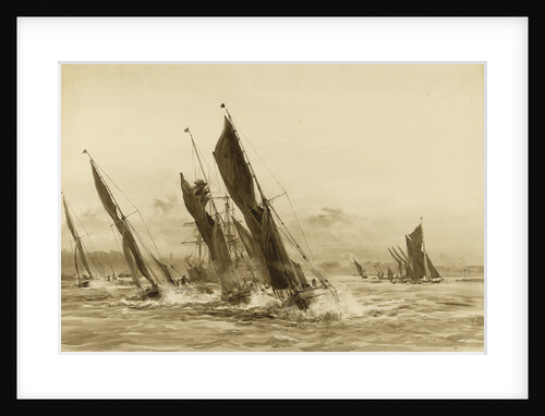 Barge match on the Thames by William Lionel Wyllie