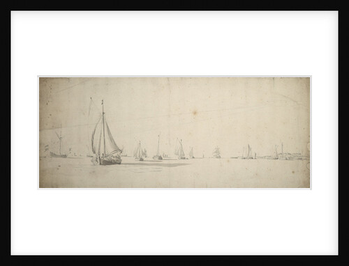 A kaag and other Dutch vessels before the wind by Willem van de Velde the Elder