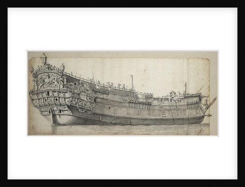 English two-decker, possibly the 'Yarmouth', built in 1653 and broken up in 1680 by Willem van de Velde the Elder
