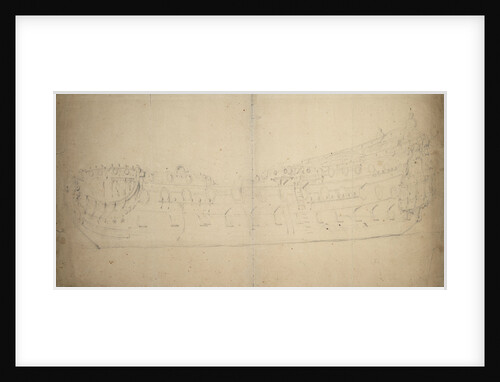 Portrait of an English two-decker by Willem Van de Velde the Younger