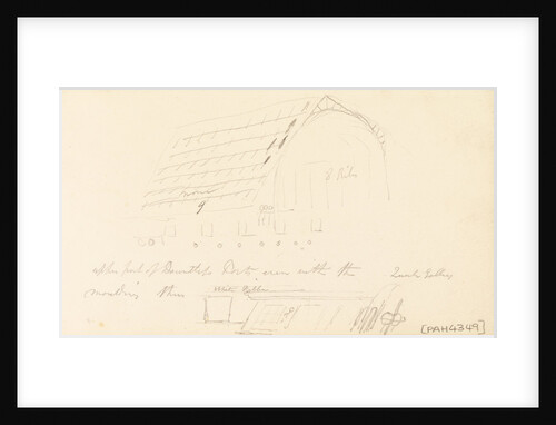 Sketch of the bow of HMS 'Collingwood' by Robert Strickland Thomas