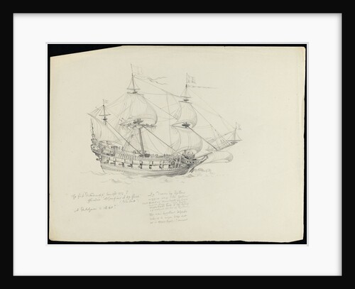 Sketch of HMS 'Caledonia' by Robert Strickland Thomas