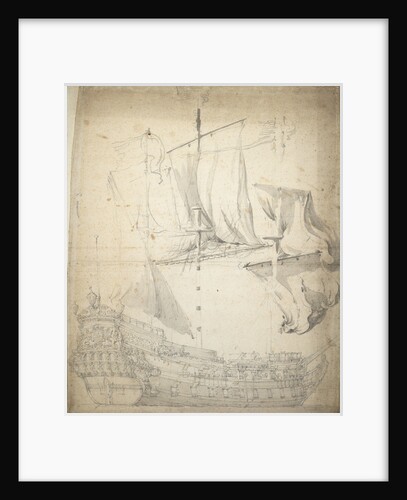 Portait of the 'Kampveere' (?) by Willem van de Velde the Elder