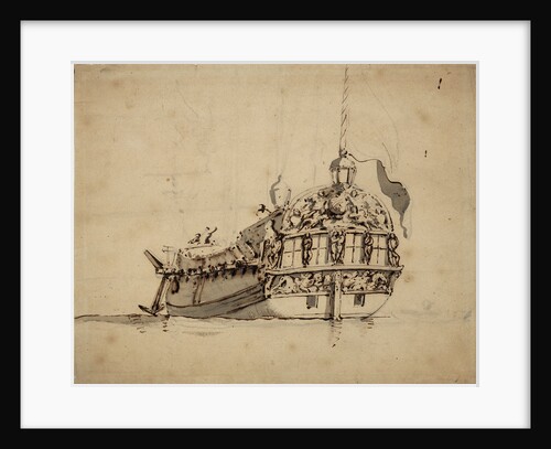 Portrait of the 'Seahorse' by Willem Van de Velde the Younger