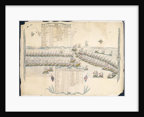 Position of the English and French fleets between Guadeloupe and Dominica, Windward Islands, 12 April 1782 by Unknown
